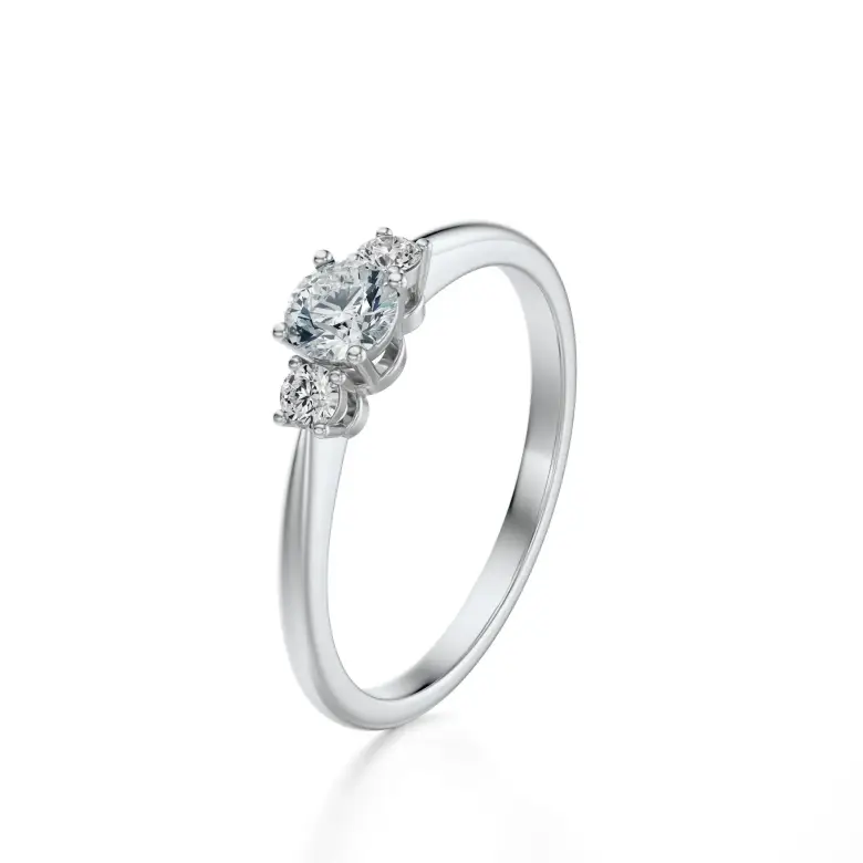 Pierścionek białe złoto z diamentami AJPZ_099